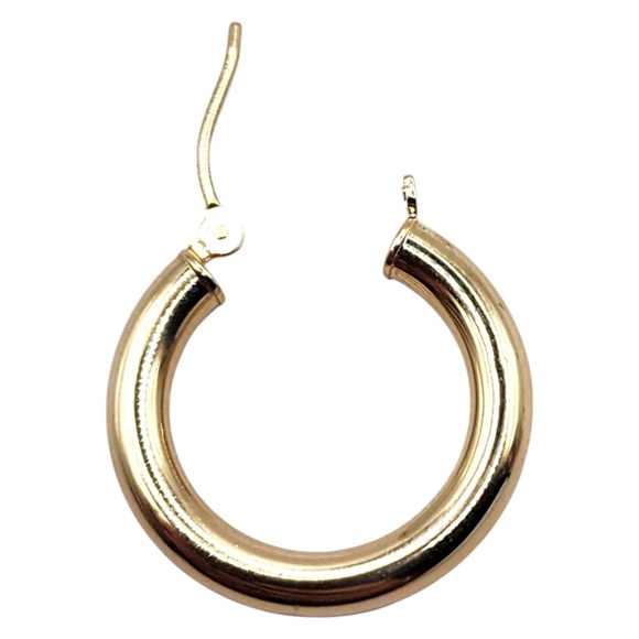 14 Karat Yellow Gold Circle Hoop Earrings #20467 - Picture 5 of 6